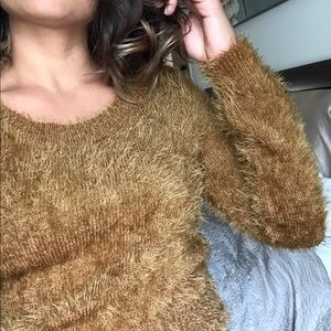 American Apparel Fuzzy Brown Sweater